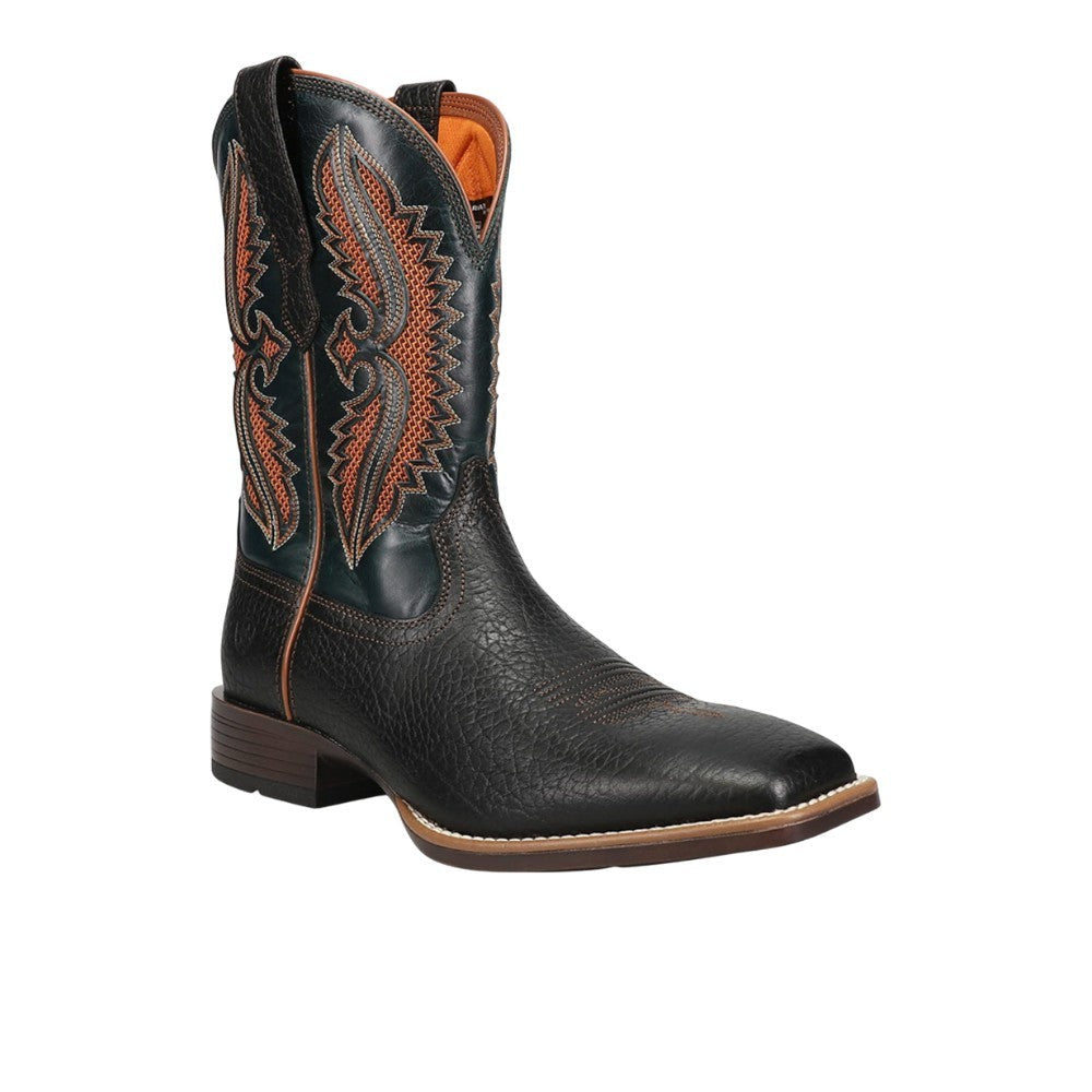 Rowder VentTEK 360 Embroidered Tool-Inlayed Square Toe Pull On Cowboy Boots