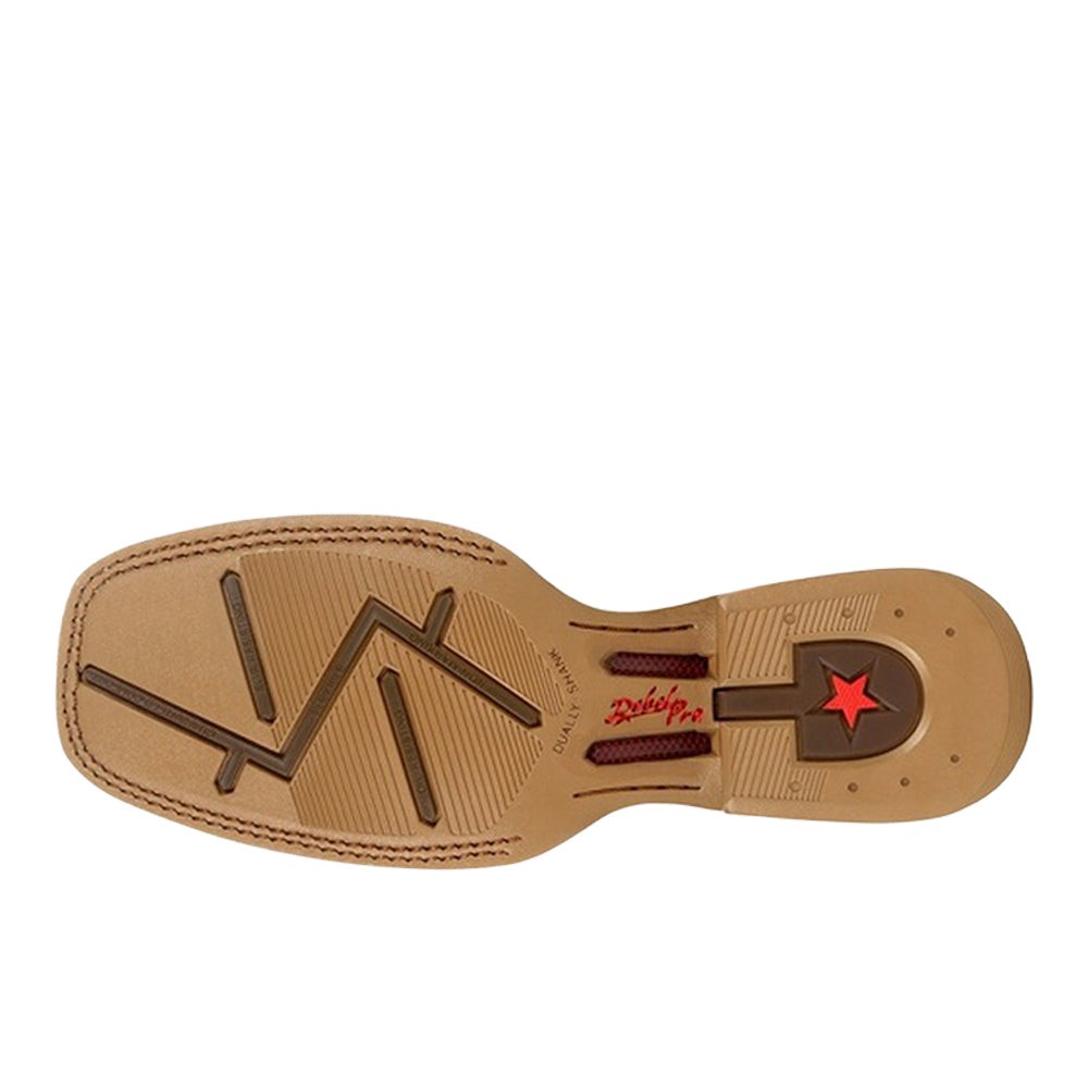 Rebel Pro Tobacco Full-Quill Ostrich Embroidered Pull On Square Toe Cowboy Boots