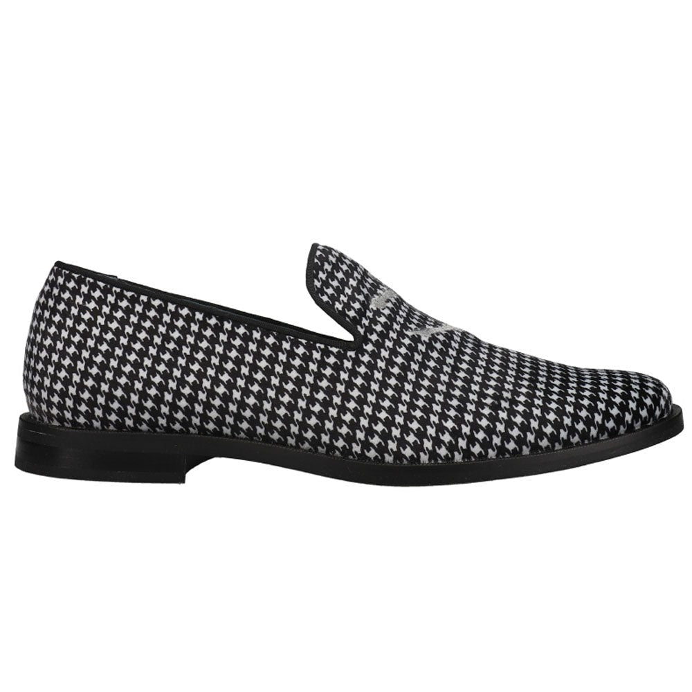 Houndstooth Overlook Smoking Slipper Plain Toe Dress Shoes