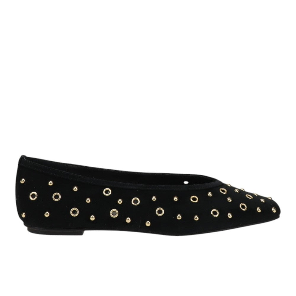 Caret Stud Suede Flats
