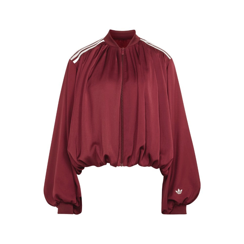 Satin Pleated Track Top