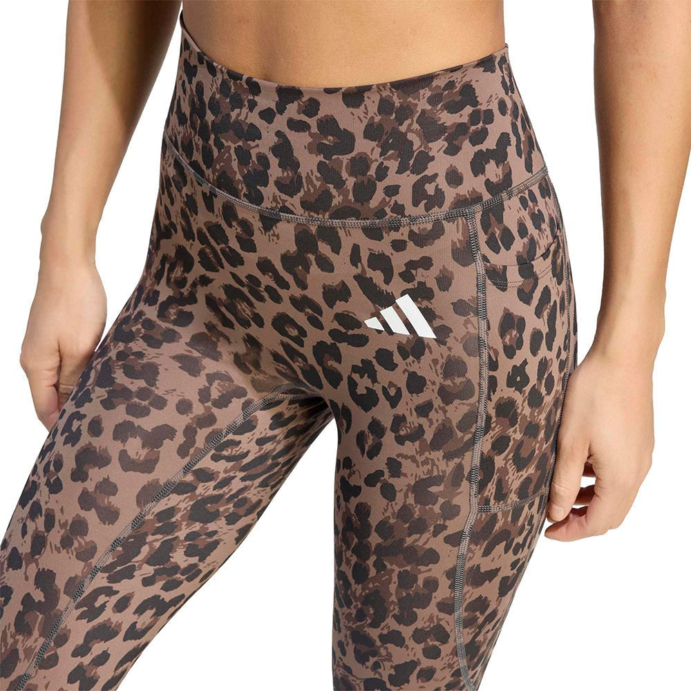 Optimé Essentials 3-Stripes Leopard 7/8 Leggings