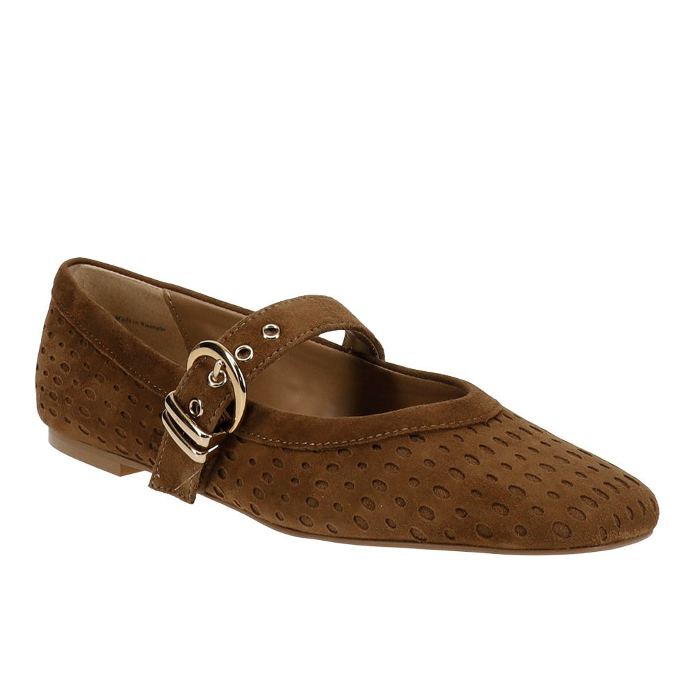 Mikela Perforated Suede Flats