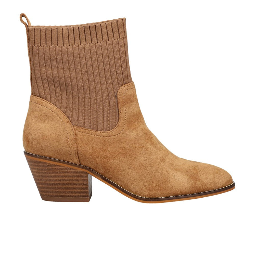 Crackling Pull On Pointed Toe Boots