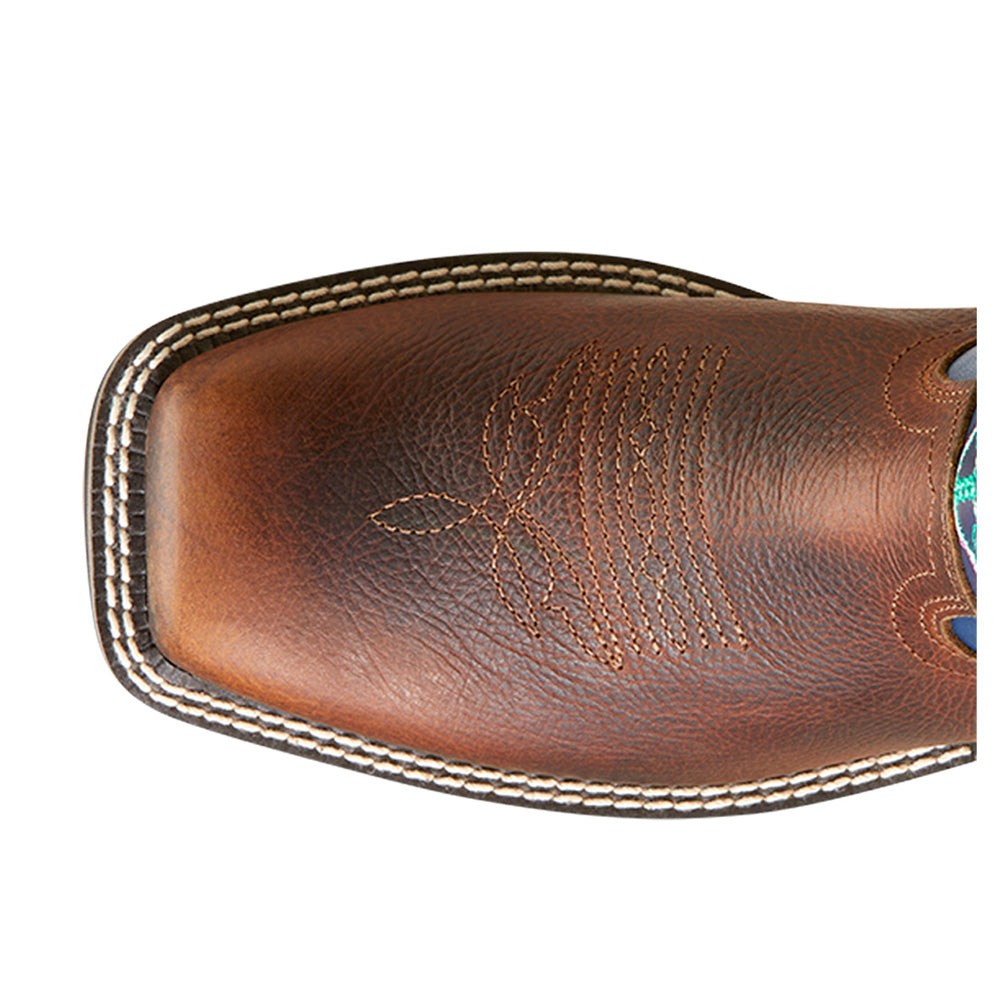 Delilah StretchFit Embroidery Square Toe Cowboy Boots