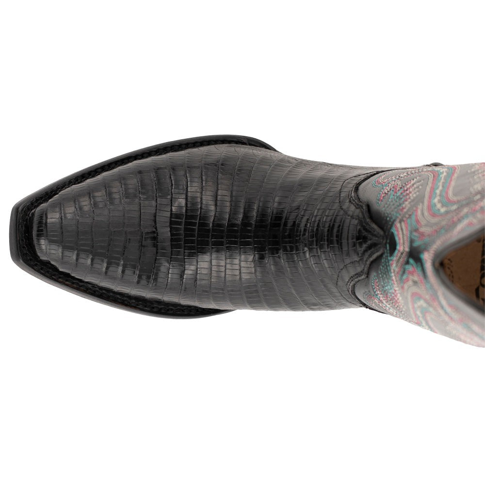 Taylor Teju Lizard Snip Toe Pull On Cowboy Boots