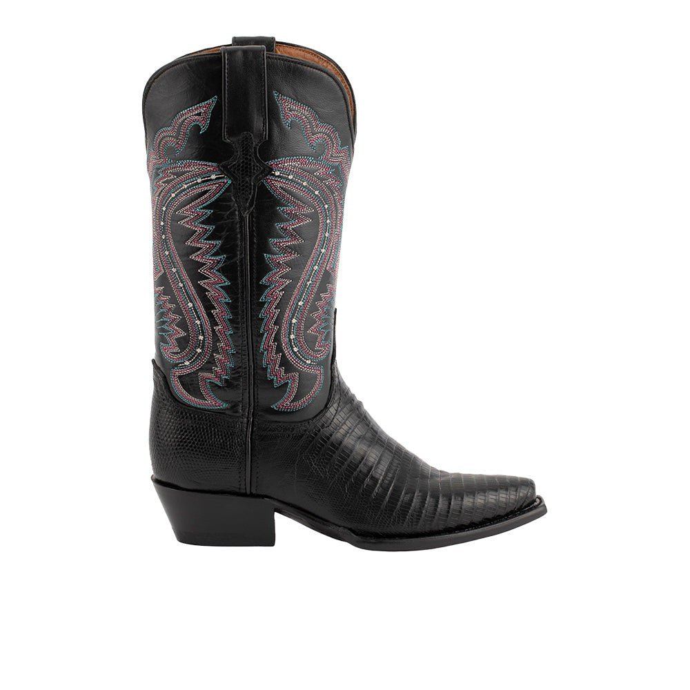 Taylor Teju Lizard Snip Toe Pull On Cowboy Boots