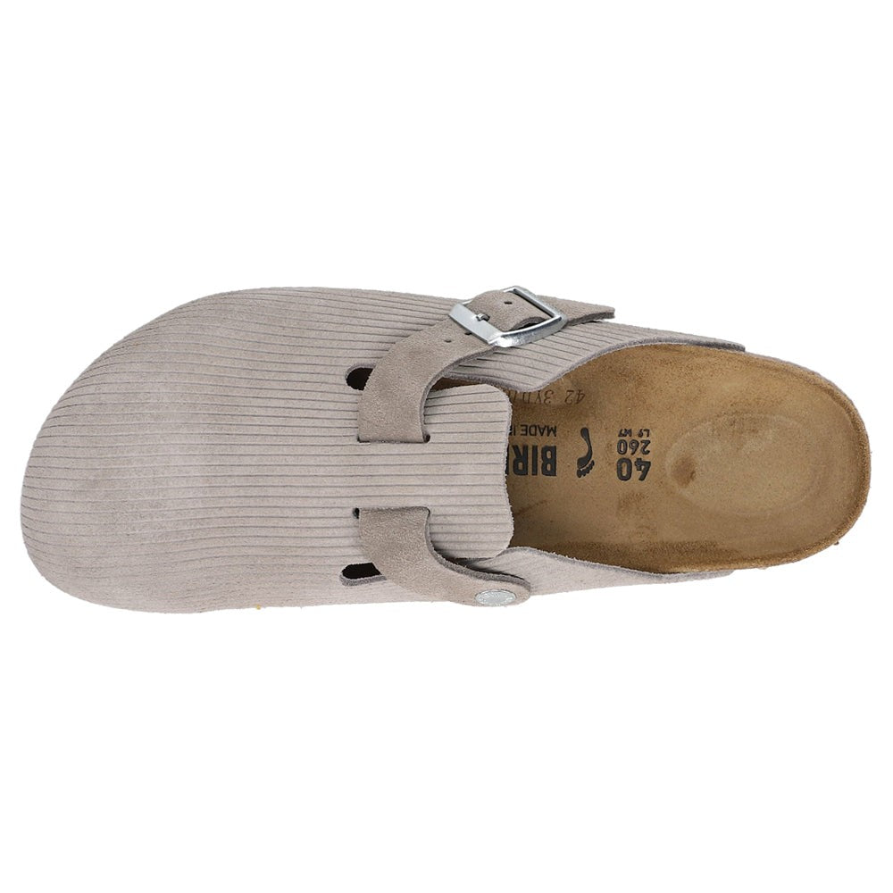 Boston Suede Embossed Mule Clogs