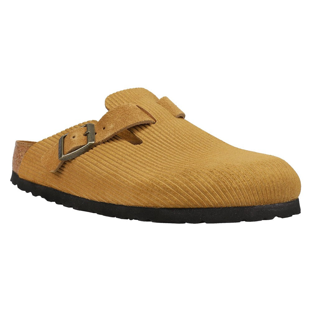 Boston Suede Embossed Footbed Clogs
