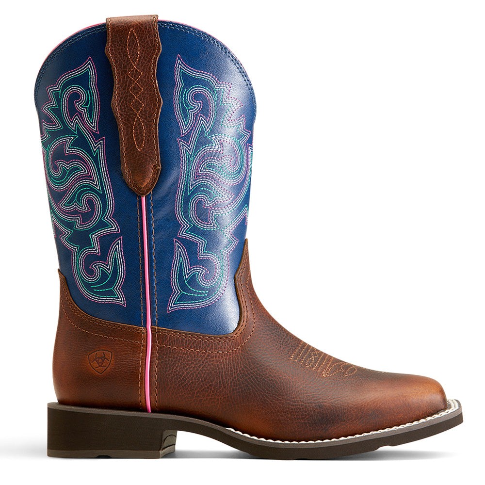 Delilah StretchFit Embroidery Square Toe Cowboy Boots