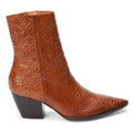 Caty Embossed Pointed Toe Cowboy Booties