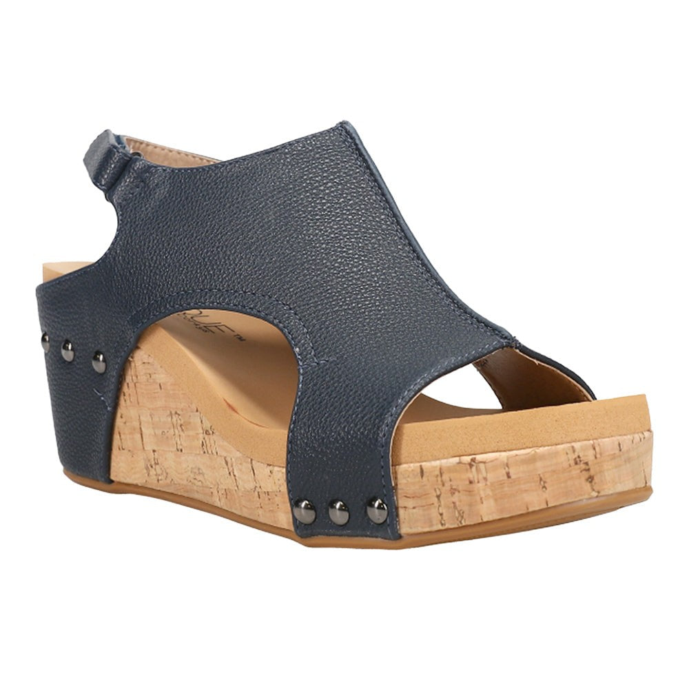 Carley Studded Wedge Slingback Sandals