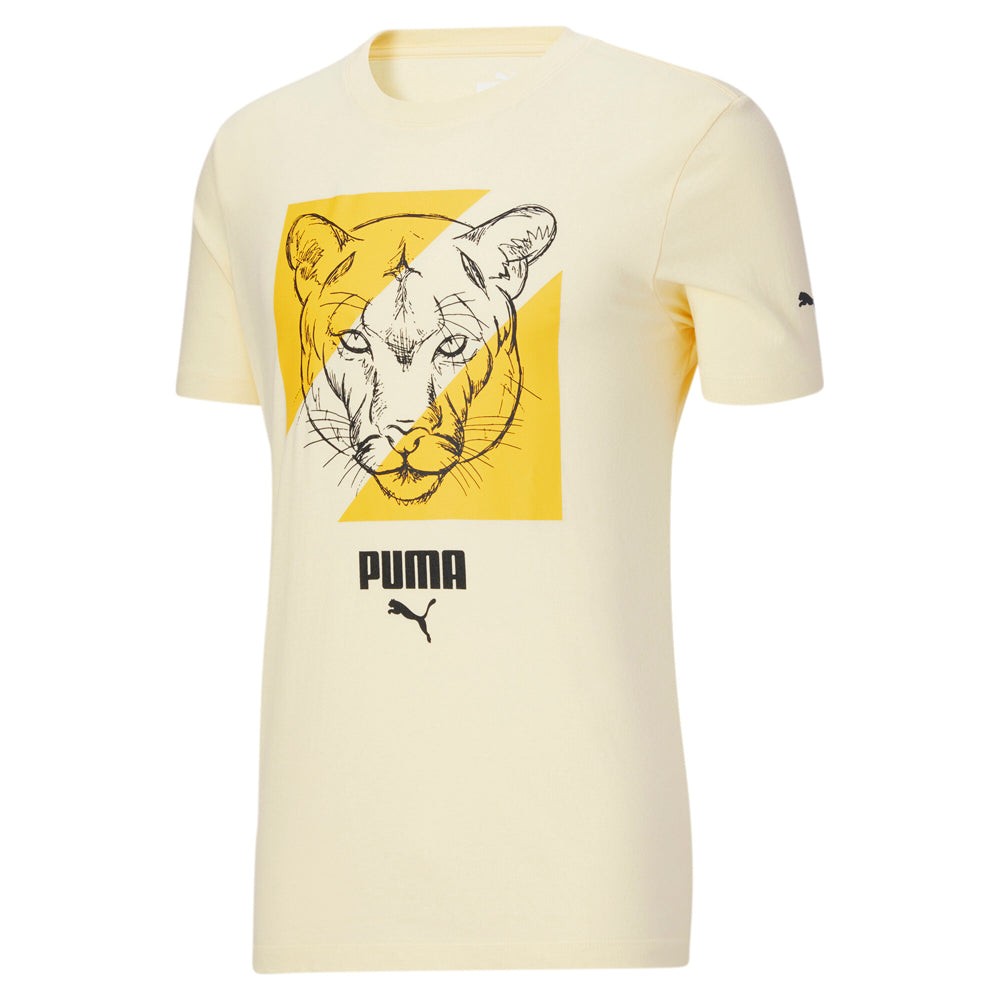 Wild Cat Graphic Crew Neck Short Sleeve Tee