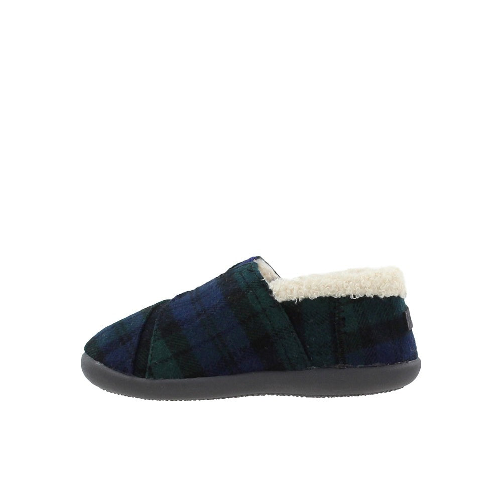 Spruce Plaid Felt Faux Shearling Slipper (Little Kid-Big Kid)