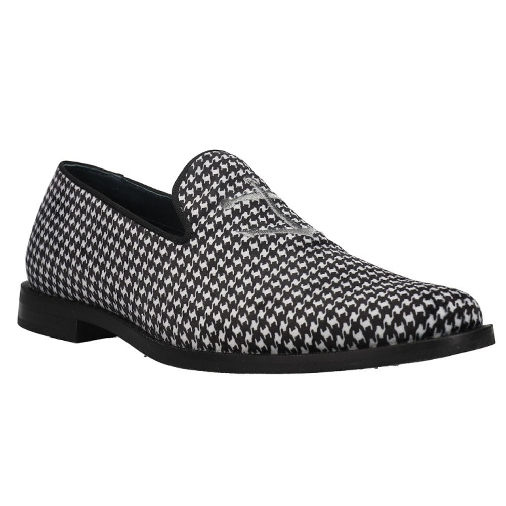 Houndstooth Overlook Smoking Slipper Plain Toe Dress Shoes
