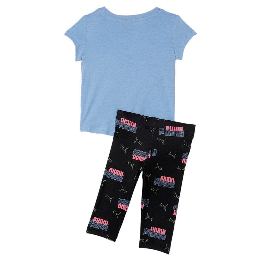 2 Piece Crew Neck Short Sleeve Tee & Leggings Set (Toddler)
