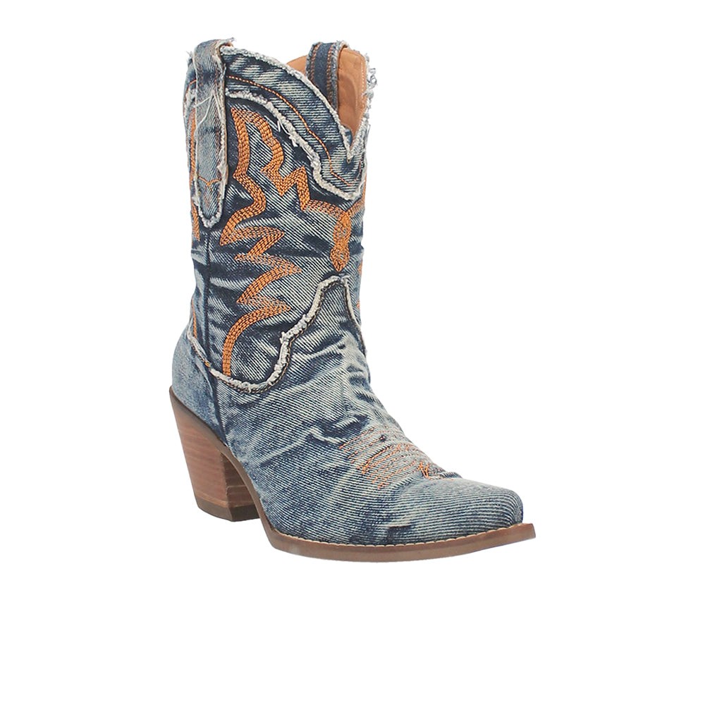 Y'all Need Dolly Embroidered Round Toe Pull On Boots