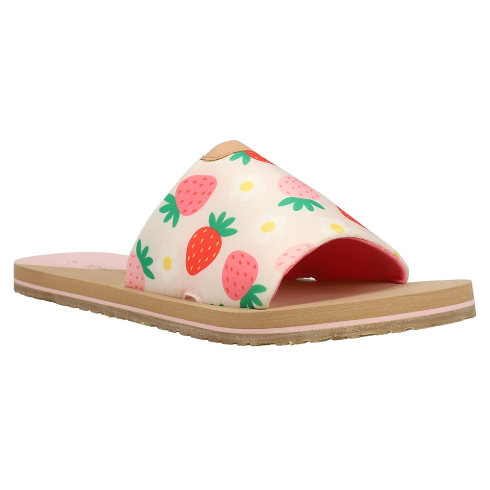 Carly Strawberry Slide Sandals