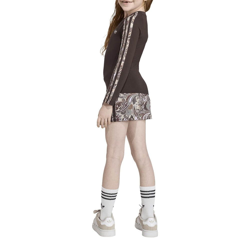 Liberty London Slim 3 Stripes Long Sleeve Top / Wrap Skort Set (Youth)