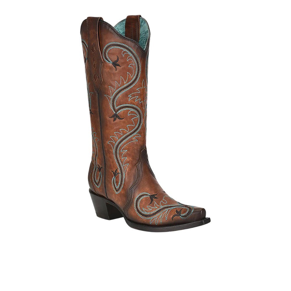 Milagro Embroidered Snip Toe Pull On Cowboy Boots
