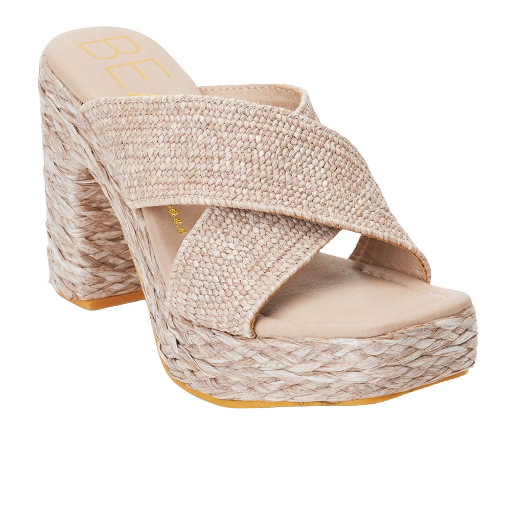 Caravan Block Heel Platform Espadrille Sandals