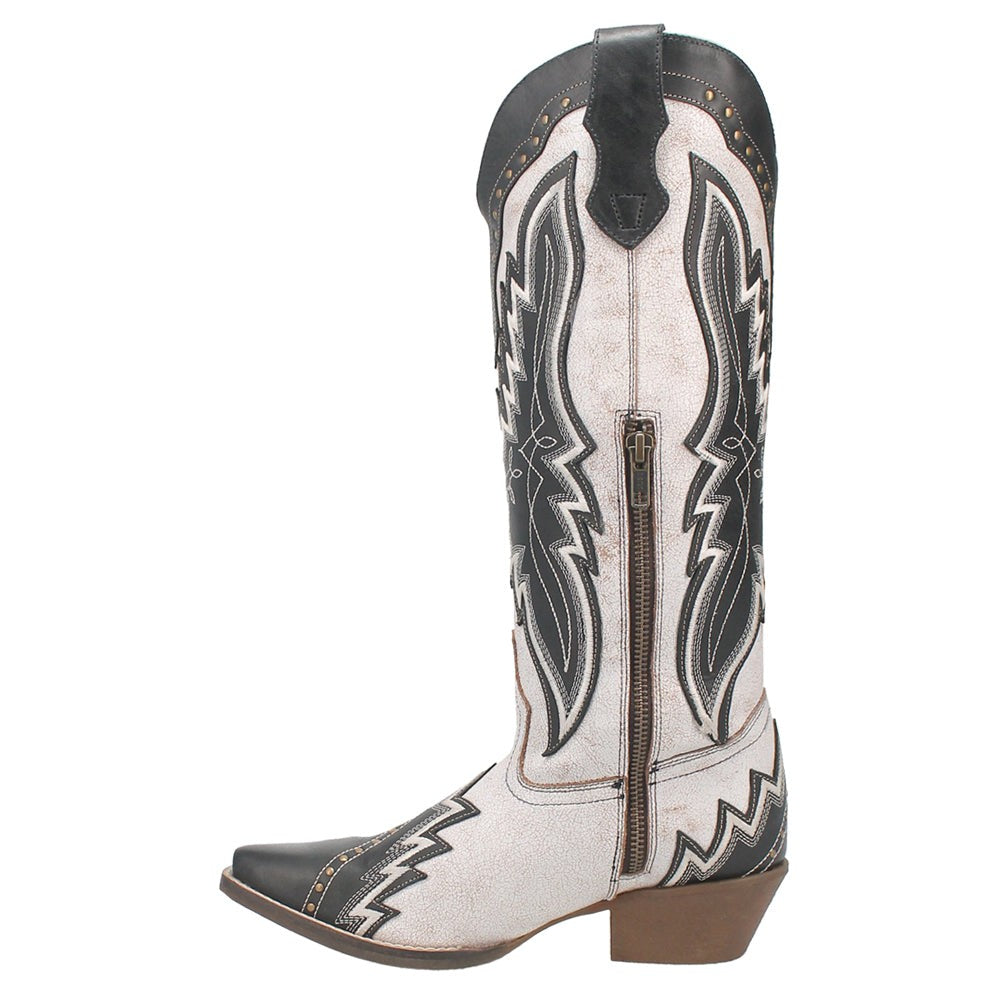 Shawnee Studded Tooled-Inlay Embroidery Snip Toe Cowboy Boots