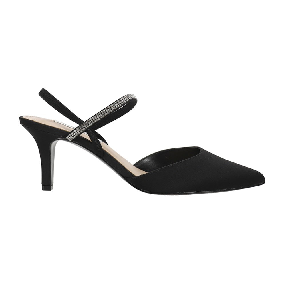 Billie Rhinestone Pointed Toe Sling Back Pumps