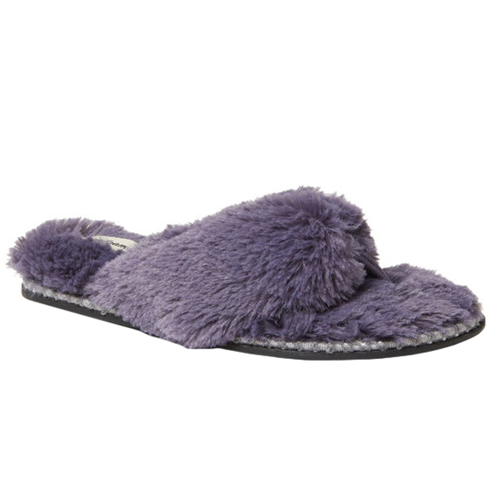 Marie Furry Leopard Thong Slippers