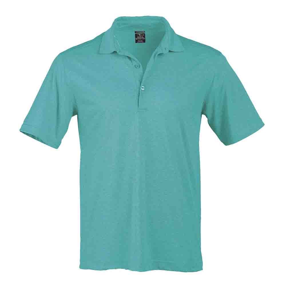 Solid Heather Short Sleeve Polo Shirt