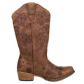 Riley Flowers Floral Embroidered Snip Toe Cowboy Boots