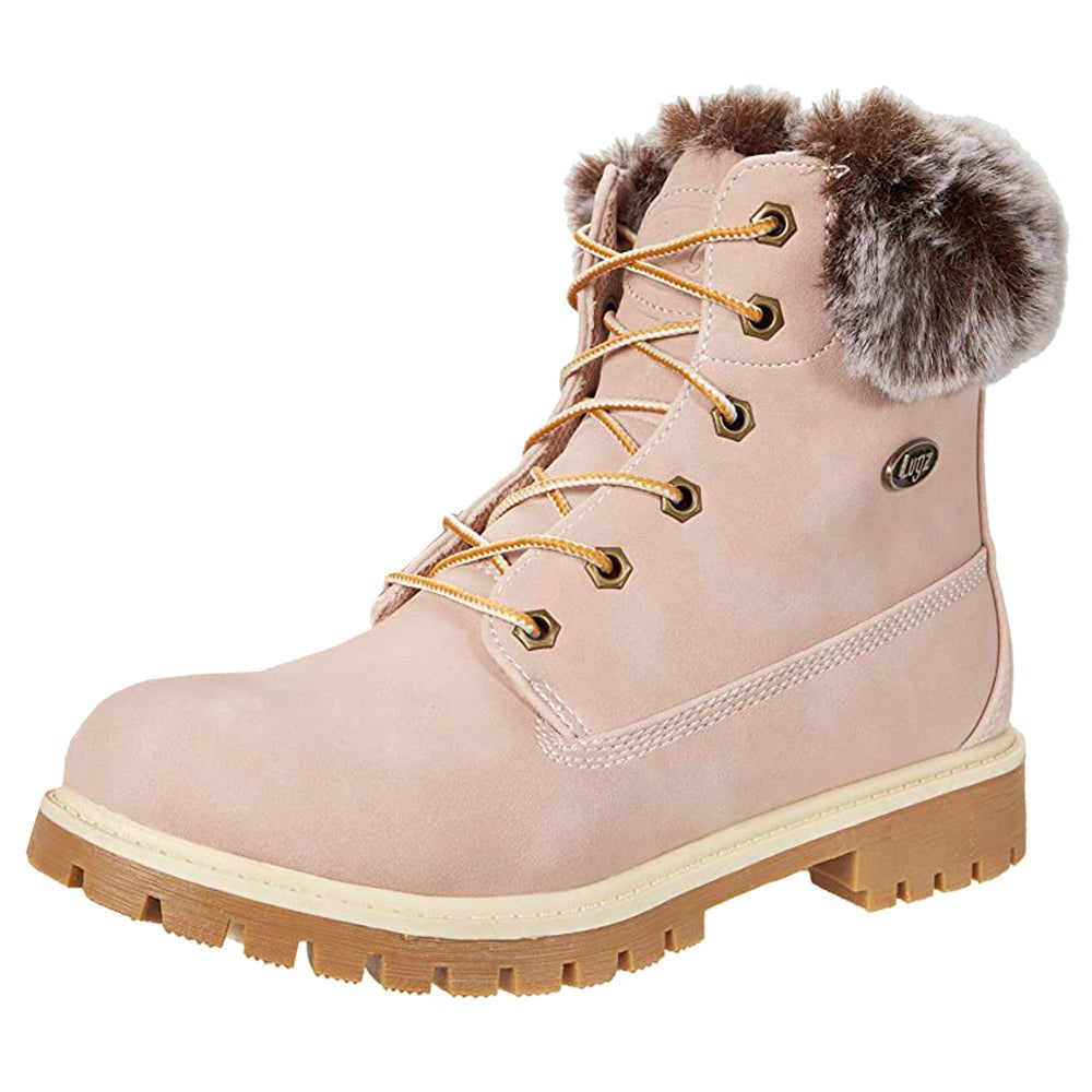 Rucker Hi Faux Fur Round Toe Lace Up Boots