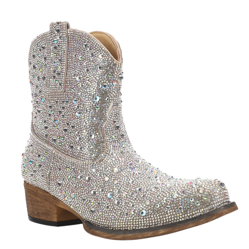 Shay Jewells Rhinestone Snip Toe Cowboy Booties