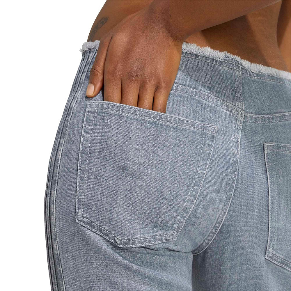 Low Rise Flared Leg Denim Pants