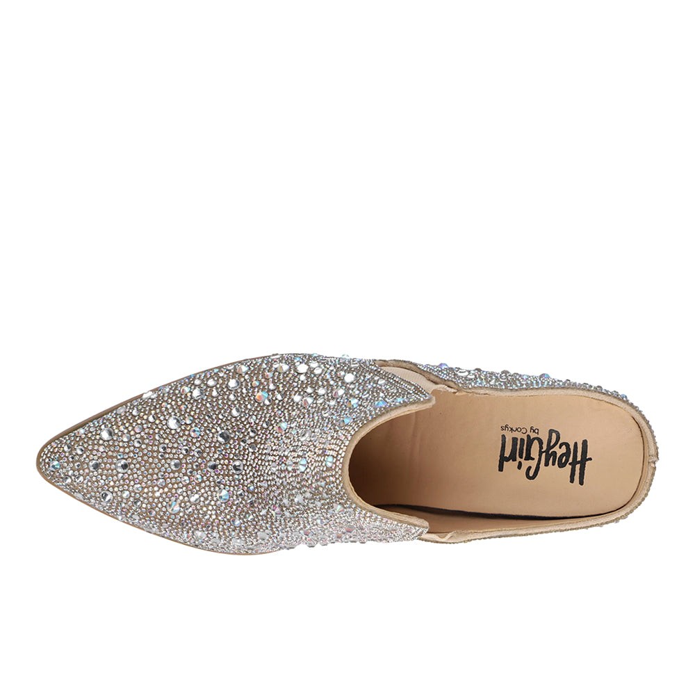 Hello Darlin Rhinestone Mule Clogs