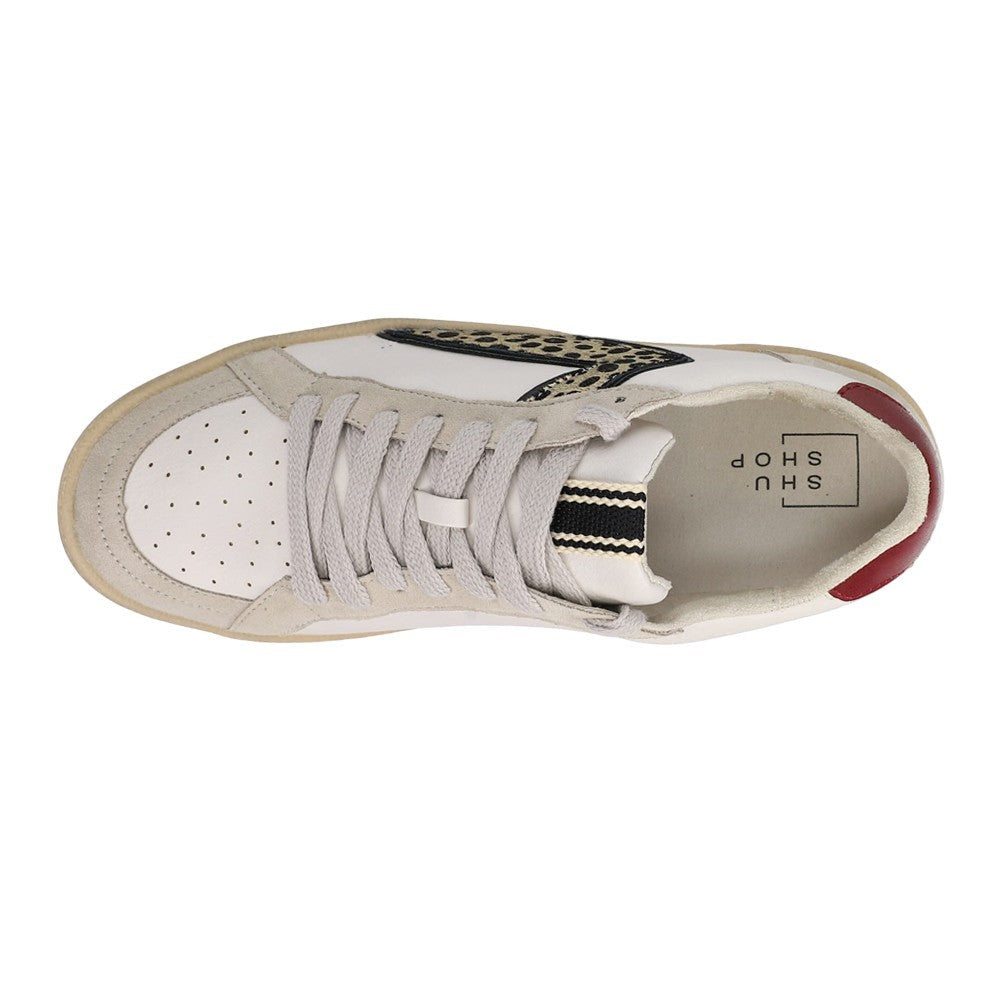 Salma Leopard Print Lace Up Sneakers