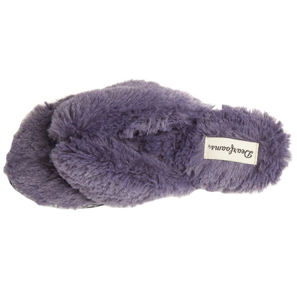 Marie Furry Leopard Thong Slippers