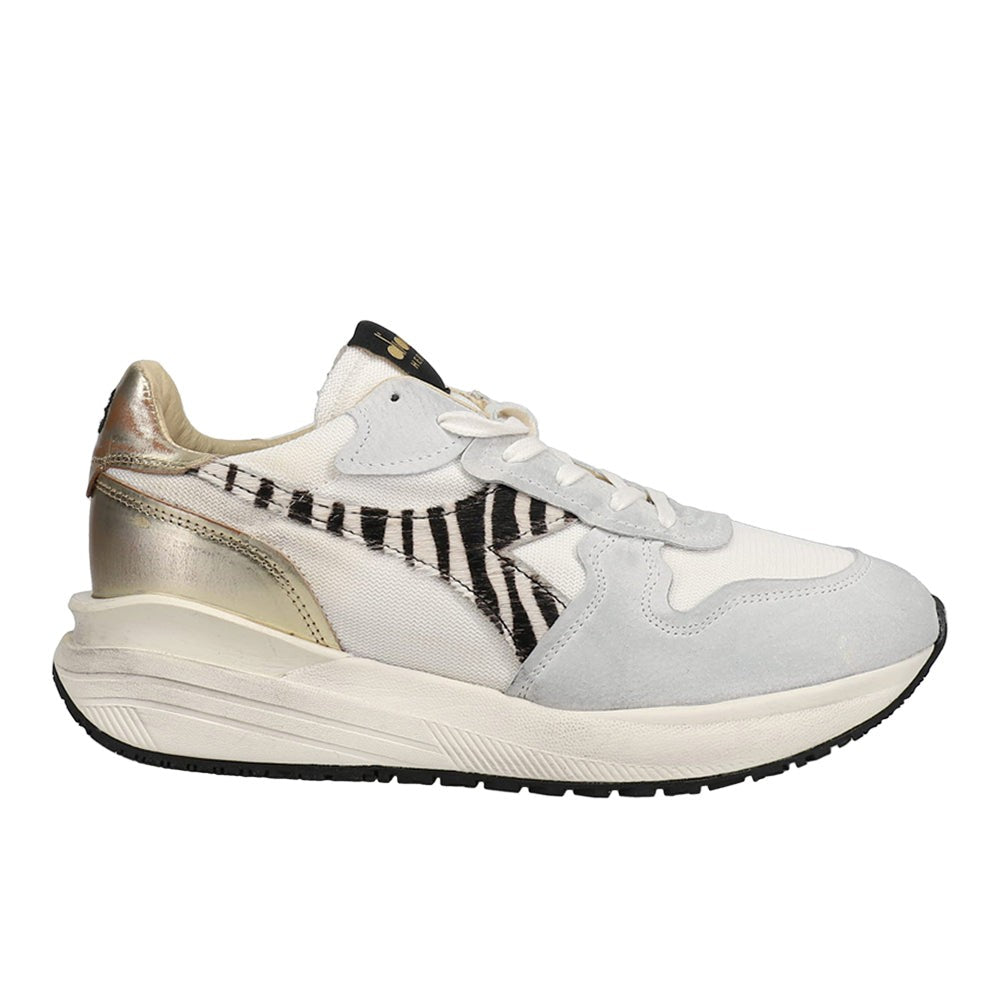 Venus Circus Dirty Metallic Zebra Lace Up Sneakers