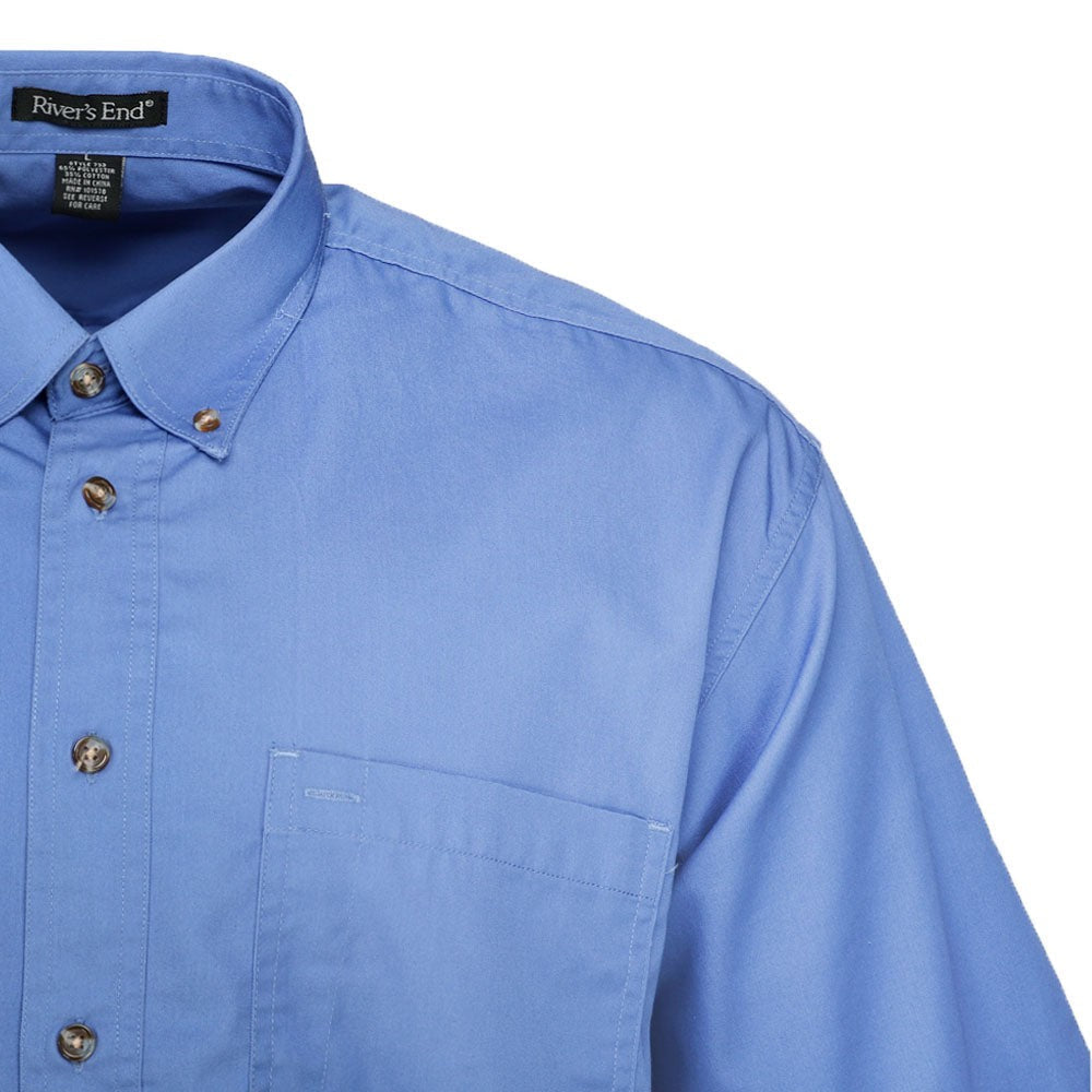 EZCare Woven Collared Short Sleeve Button Up Shirt