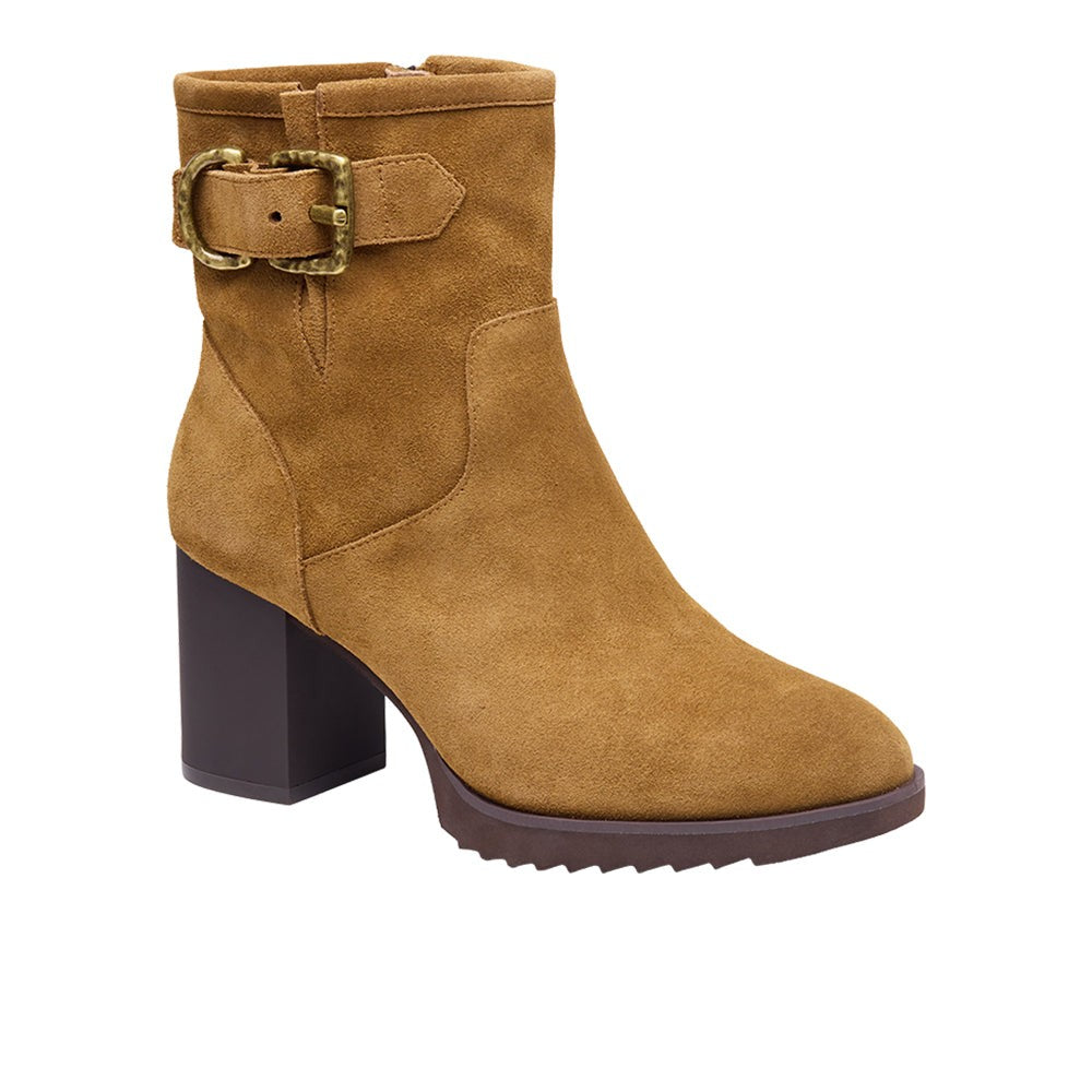 Izzie Buckle Round Toe Zippered Boots