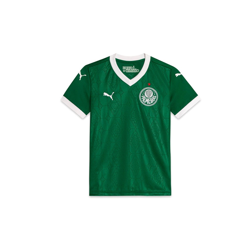 Palmeiras Torcedor Home 25 Crew Neck Short Sleeve Replica Jersey (Youth)