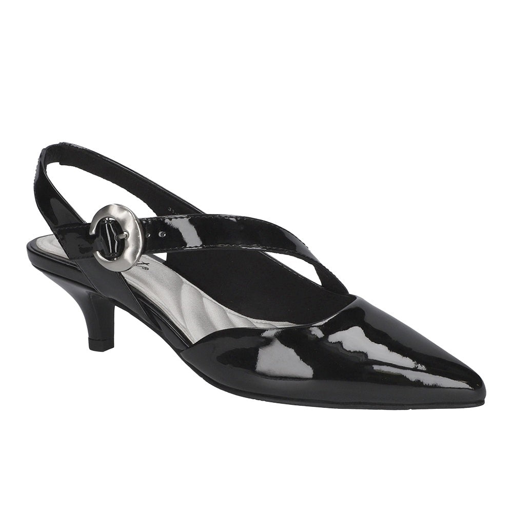 Sarita Pointed Toe Kitten Heel Pumps