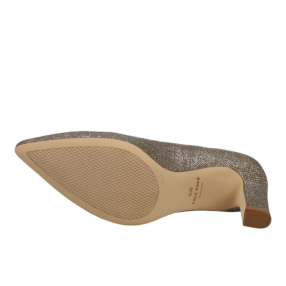 Mylah Glitter Round Toe Block Heel Pumps