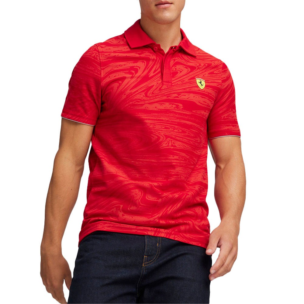 Scuderia Ferrari Race Graphic Short Sleeve Polo Shirt