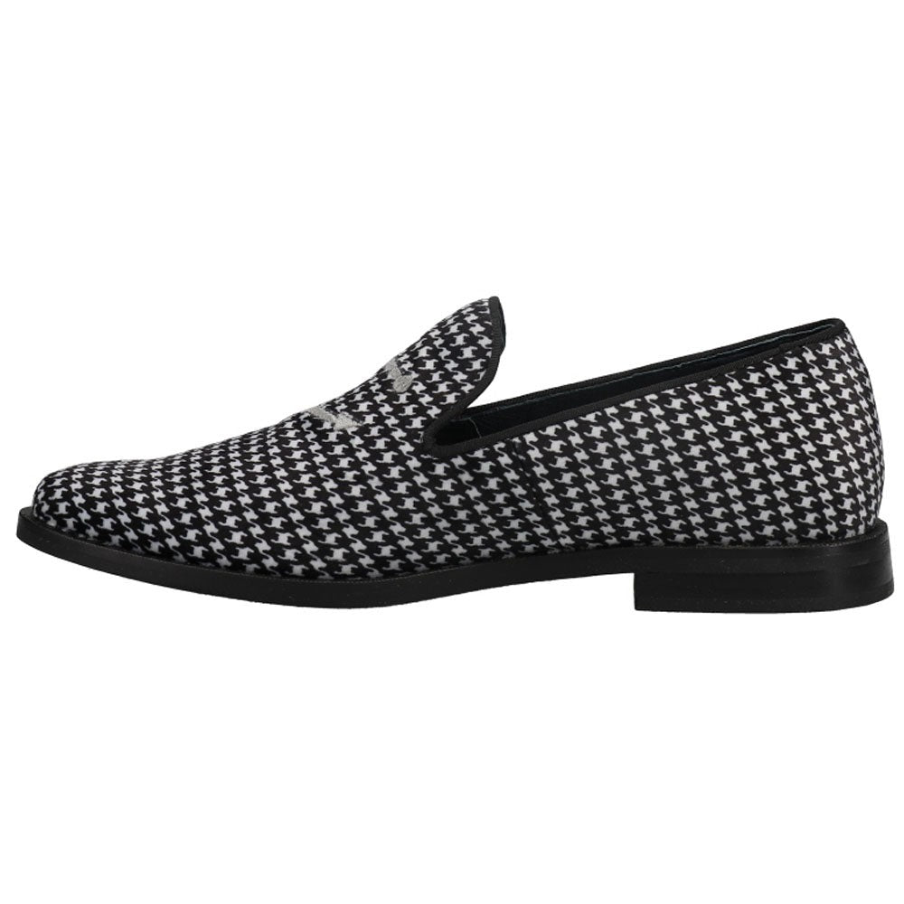 Houndstooth Overlook Smoking Slipper Plain Toe Dress Shoes