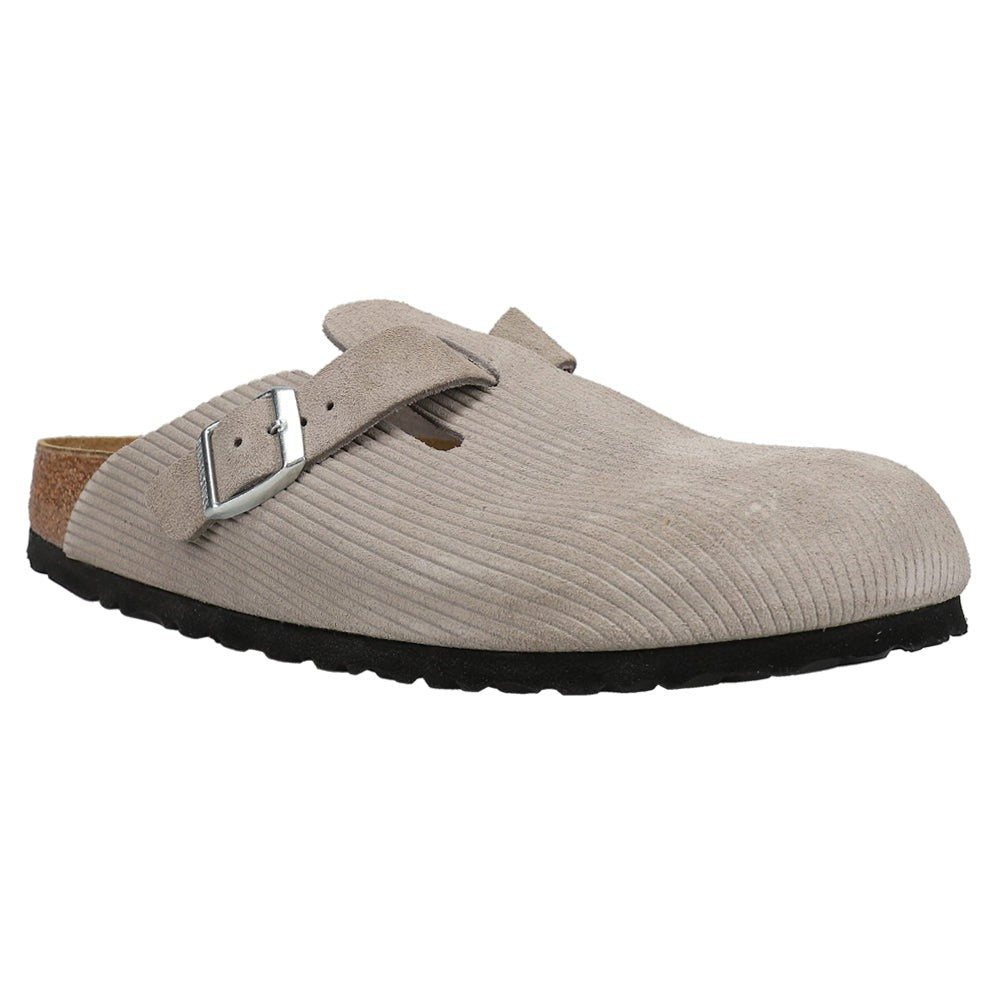 Boston Suede Embossed Mule Clogs