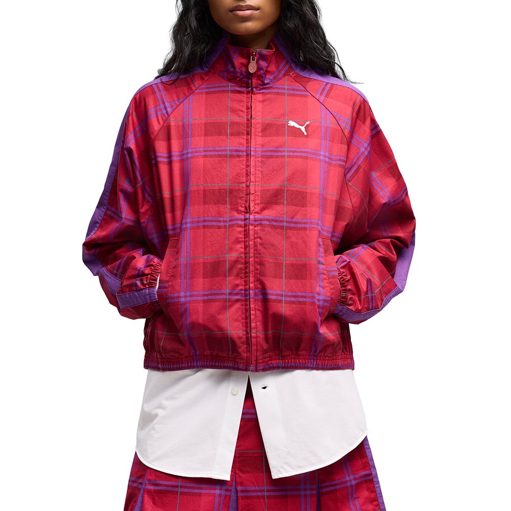 T7 Relaxed Tartan Woven Jacket