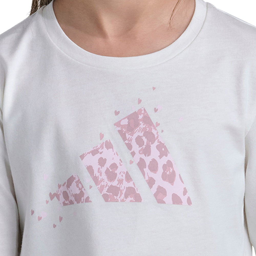 2-Piece Long Sleeve Graphic Tee & Printed Legging Set