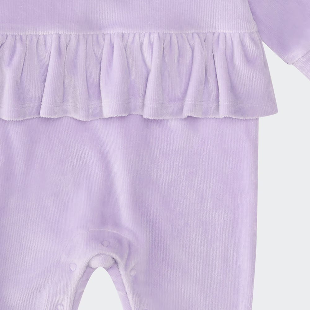 Velour Ruffle Waist Onesie (Infant)