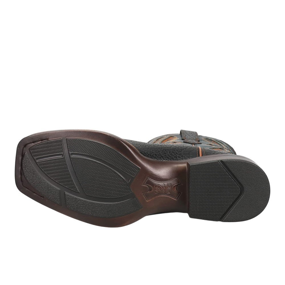 Rowder VentTEK 360 Embroidered Tool-Inlayed Square Toe Pull On Cowboy Boots