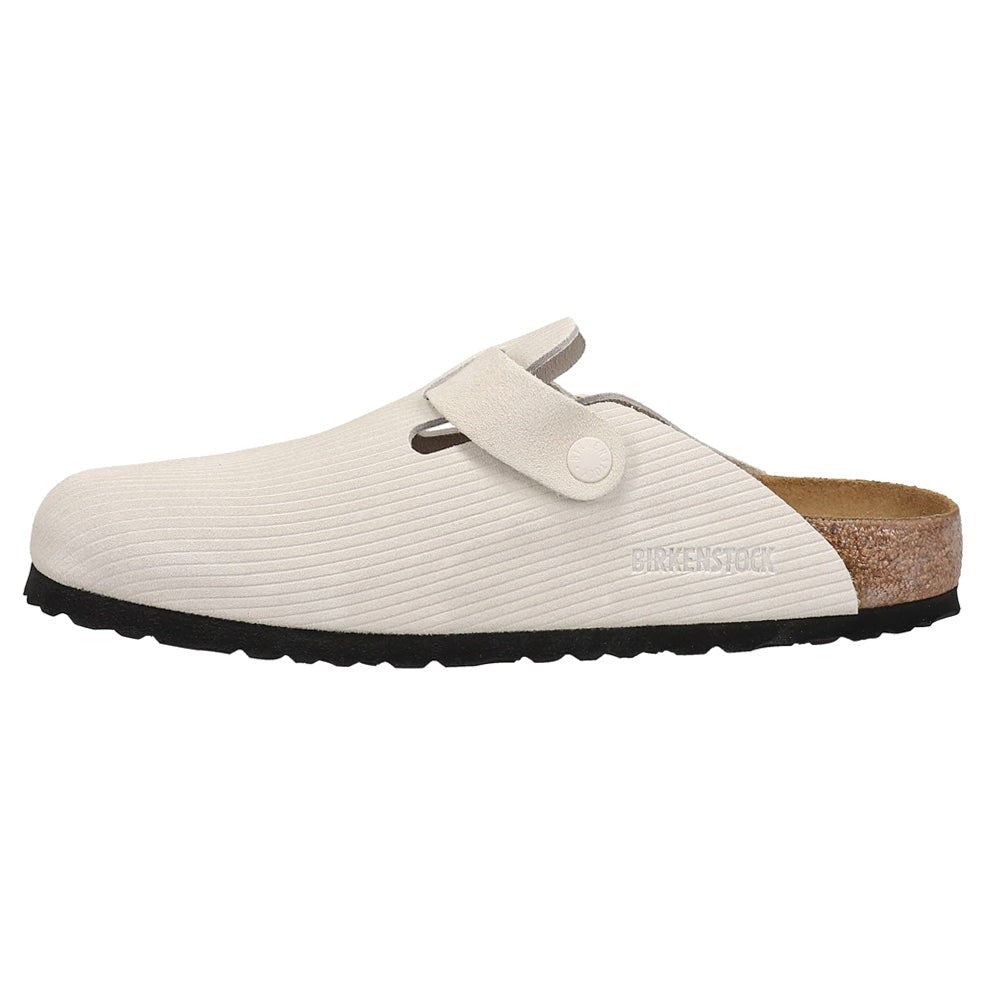 Boston Suede Embossed Footbed Clogs
